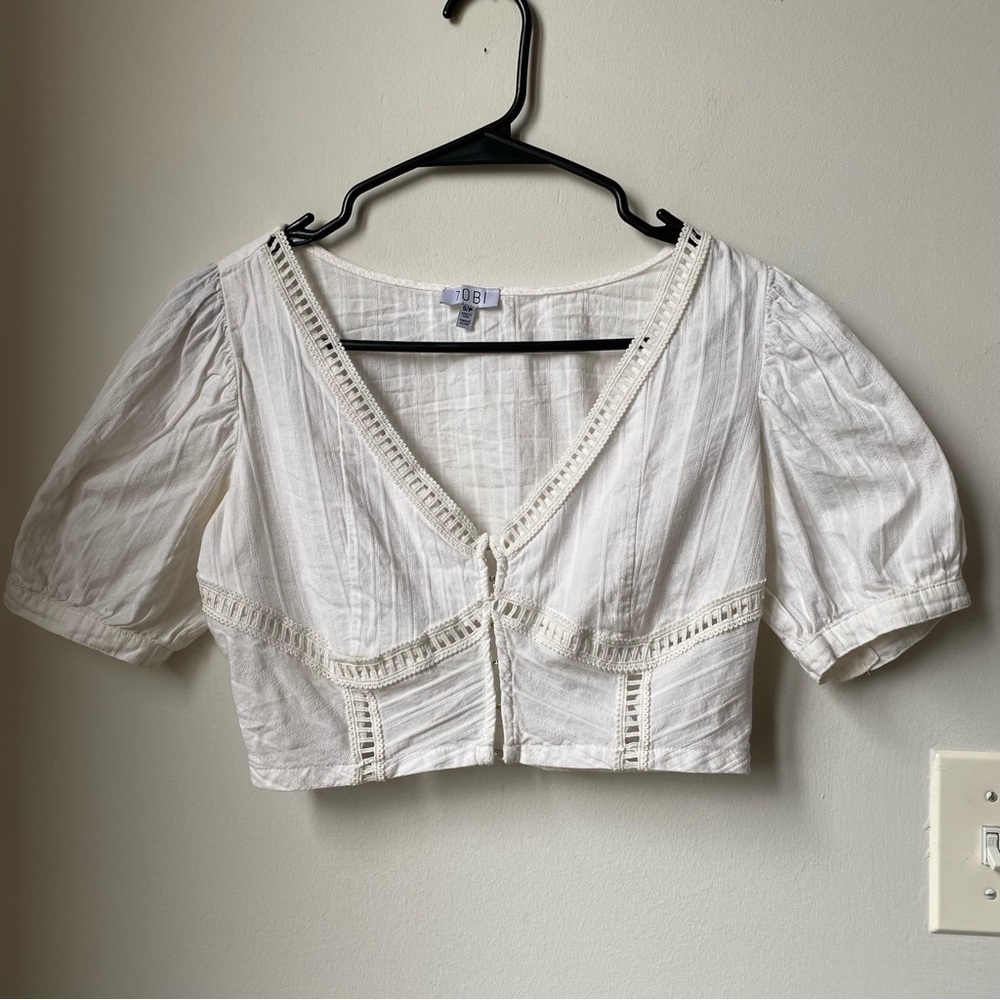 TOBI White Women's Top size small cottage core